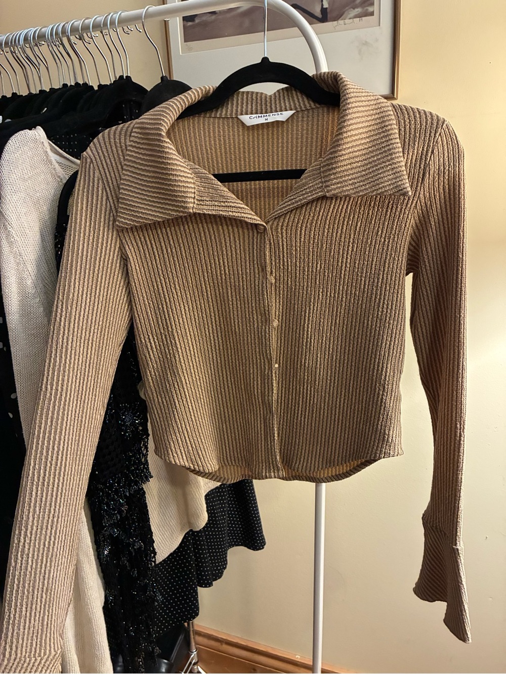 Beige striped blouse